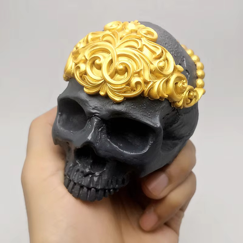 Candle. Queen - Lilin/Cetakan Resin Tengkorak Ratu 3D Silikon