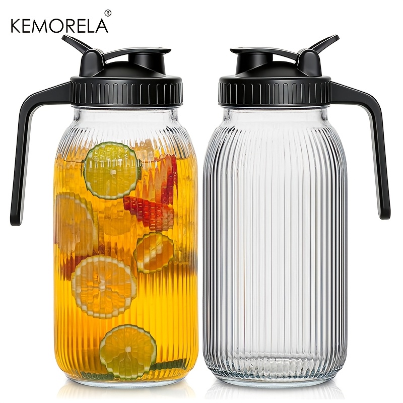 Pour Spout Pitcher - 2 Buah Pitcher Gelas Mason Jar