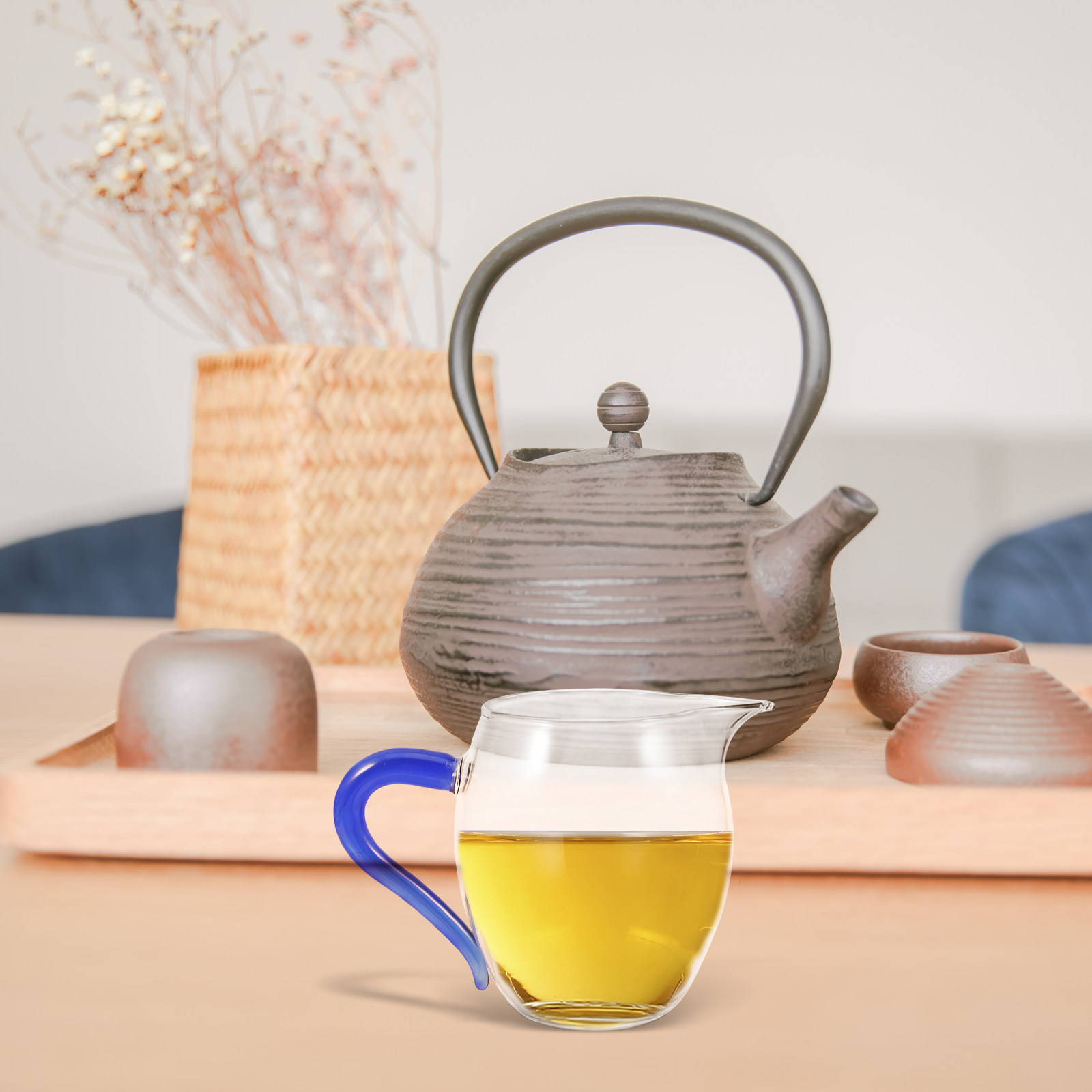Pour Spout Pitcher - Cangkir Teh Kaca Premium Tebal 300Ml